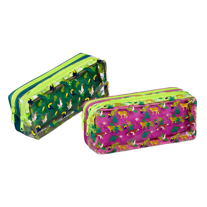 PORTATODO DOBLE JUNGLE ANIMALES RECTANGULAR SURTIDOS | VIQUEL DISEÑO Imagen principal del producto