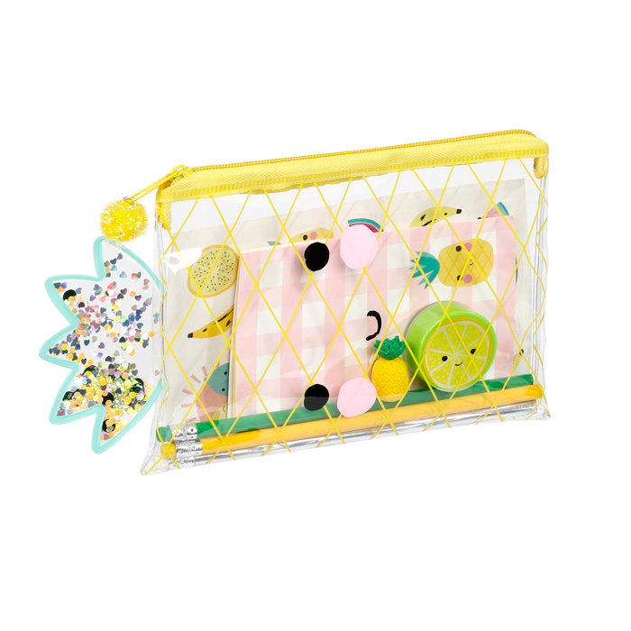 PORTATODO RECTANGULAR PLANO TRANSPARENTE PIÑA + ACCESORIOS | VIQUEL DISEÑO Imagen principal del producto