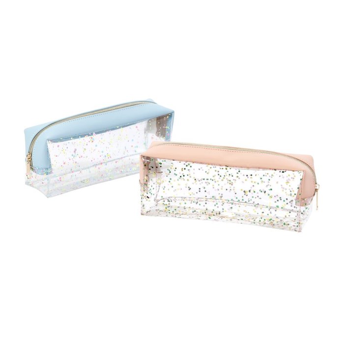 PORTATODO TRANSPARENTE LENTEJUELAS GLOW 21X8X6CM SURTIDOS | VIQUEL DISEÑO Imagen principal del producto