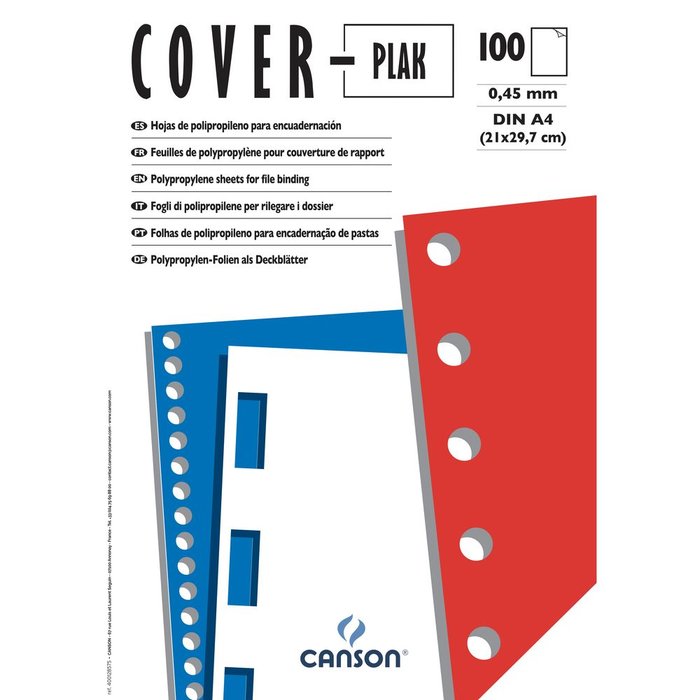 PORTADA COVER LINE A4 0,5 TRANSLUCIDA | 100 UNIDADES | (GUARRO & CANSON) Imagen principal del producto