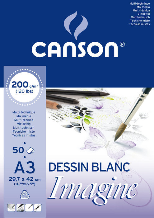 Bloc dibujo Canson Imagine A3 50 hojas 200g cómic y manga