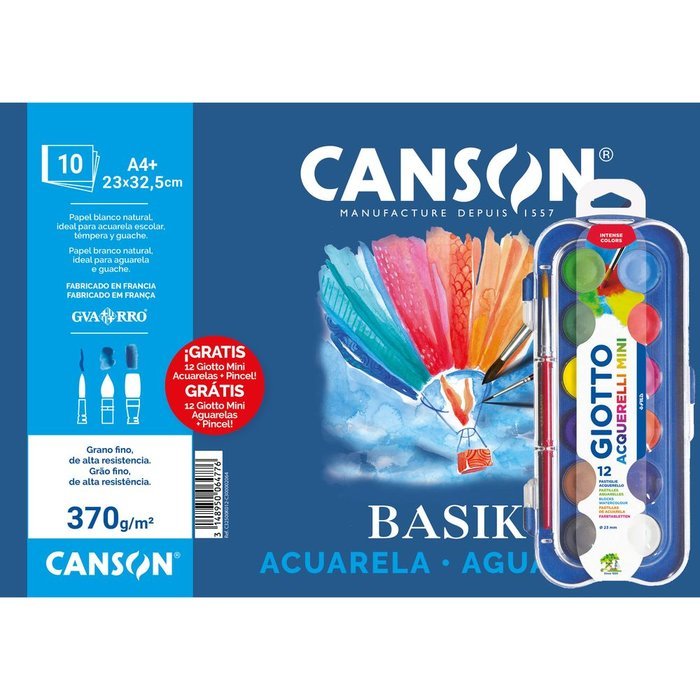 Bloc Espiral Estándar Liso 10H 90g | Guarro & Canson | Cartón | Formato Estándar | Pack 1 Unidades