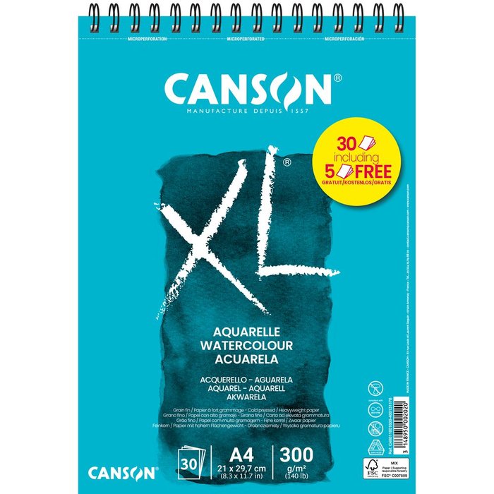 Alb Esp Micr Promo 21x29,7 25+5h Canson XL Fino 300 g Imagen principal del producto