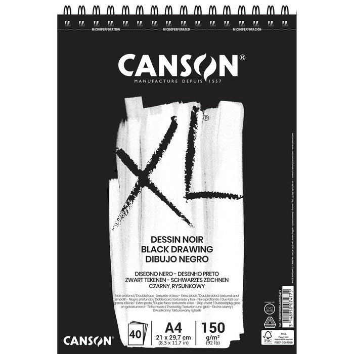 Bloc espiral microperforado dessin noir xl a4 40h 150g Imagen principal del producto