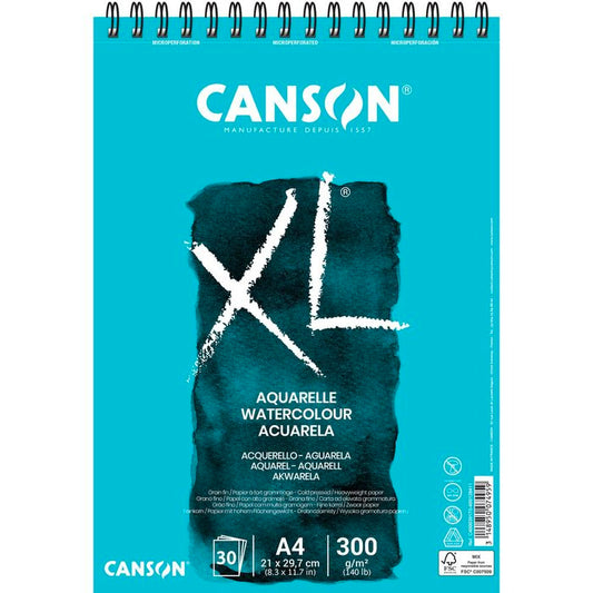Bloc Espiral Estándar Liso 30H 90g | Guarro & Canson | Cartón | Formato Estándar | Pack 5 Unidades