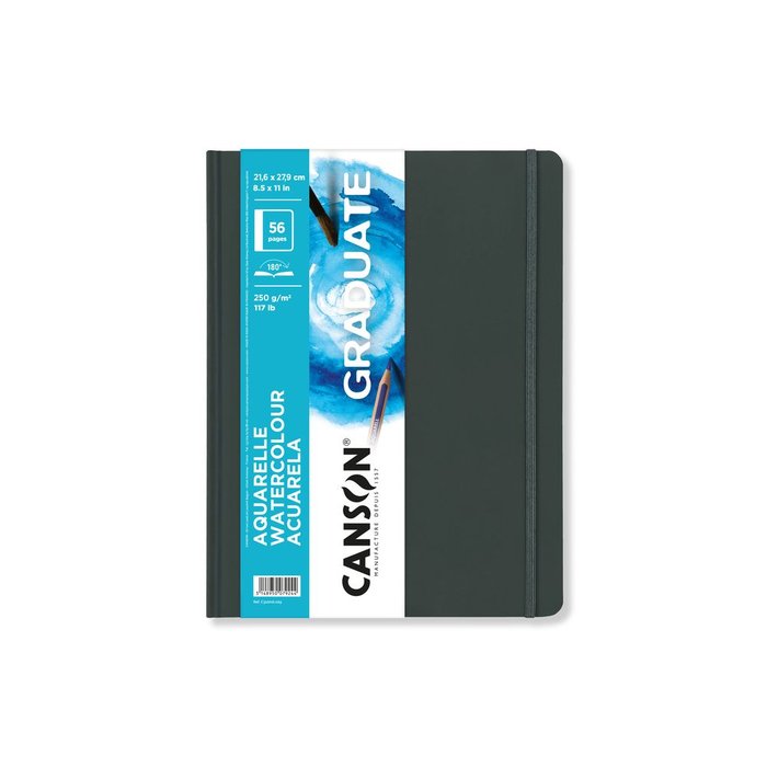 Cuaderno canson graduate acuarela 21,6x27,9 28h 250g grano fino Imagen principal del producto