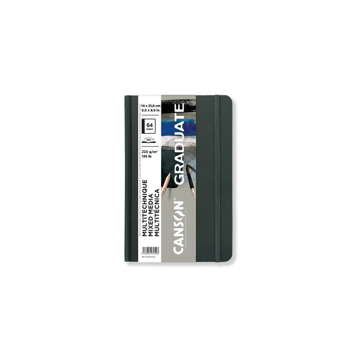 Cuaderno A5 32h 220gr Canson Graduate Mix Media