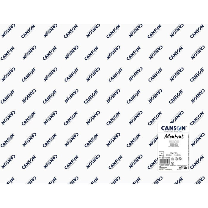 HOJA CANSON MONTVAL 50X65 FINO | 10 UNIDADES | (GUARRO & CANSON)