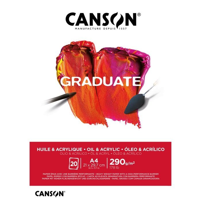 Bloc Enc A4 20H 290 g Canson Graduate Oleo y Acrílico Imagen principal del producto