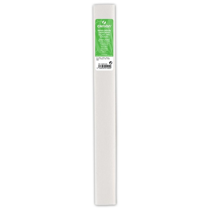 Paq/10 Rollo Continuo Papel Crespon 50x250cm Blanco 32G Imagen principal del producto