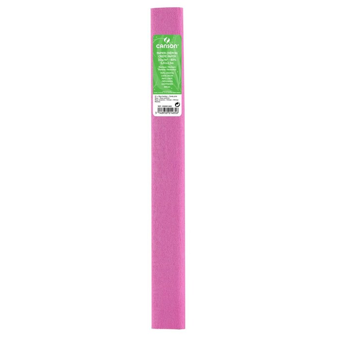 Paq/10 Rollo Continuo Papel Crespon 50x250cm Rosa 32G Imagen principal del producto