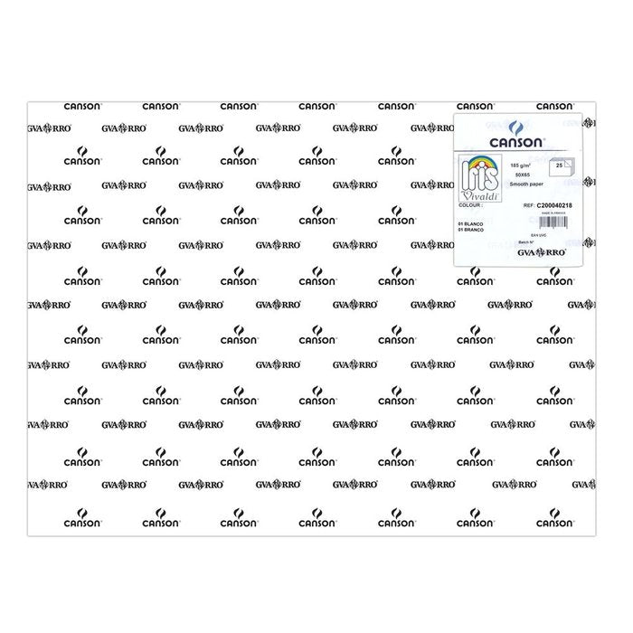 CARTULINA GUARRO 50X65 185GRS IRIS BLANCA | 25 UNIDADES | (GUARRO & CANSON) Imagen principal del producto