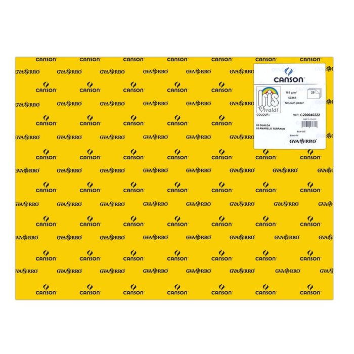 CARTULINA GUARRO 50X65 185GRS IRIS GUALDA | 25 UNIDADES | (GUARRO & CANSON) Imagen principal del producto