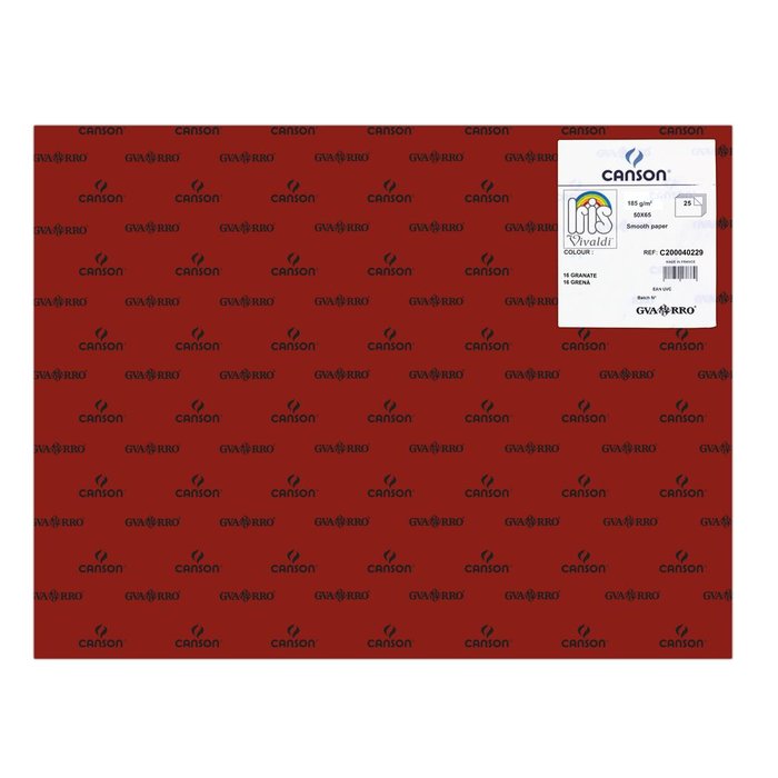 CARTULINA GUARRO 50X65 185GRS IRIS GRANATE | 25 UNIDADES | (GUARRO & CANSON) Imagen principal del producto