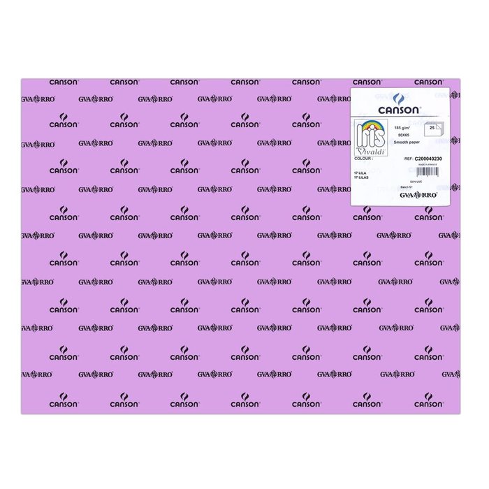 CARTULINA GUARRO 50X65 185GRS IRIS LILA | 25 UNIDADES | (GUARRO & CANSON)