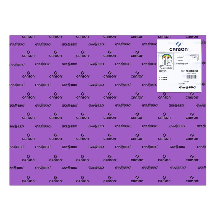 CARTULINA GUARRO 50X65 185GRS IRIS VIOLETA | 25 UNIDADES | (GUARRO & CANSON) Imagen principal del producto