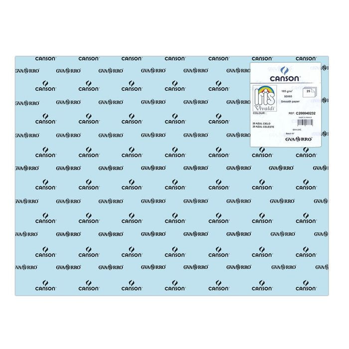 CARTULINA GUARRO 50X65 185GRS IRIS AZUL CIELO | 25 UNIDADES | (GUARRO & CANSON) Imagen principal del producto