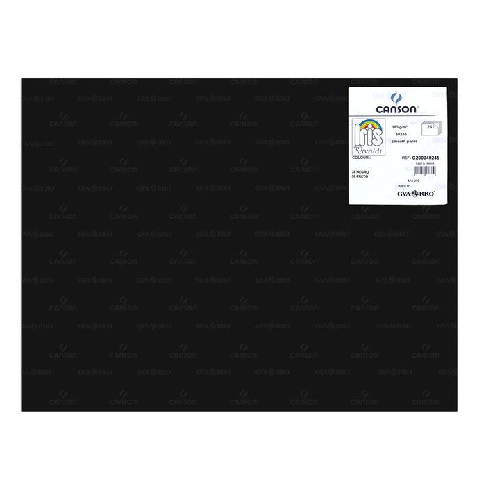 CARTULINA GUARRO 50X65 185GRS IRIS NEGRA | 25 UNIDADES | (GUARRO & CANSON) Imagen principal del producto
