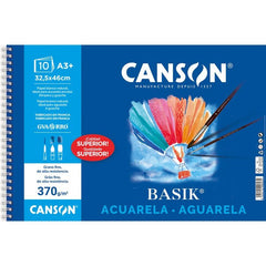 BLOC PAPEL ACUARELA A3 10H 370GR | 1 UNIDADES | (GUARRO & CANSON)