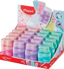 EXPOSITOR 20 AFILABORRAS CONNECT DOBLE COLORES PASTEL | 20 UNIDADES | (MAPED)