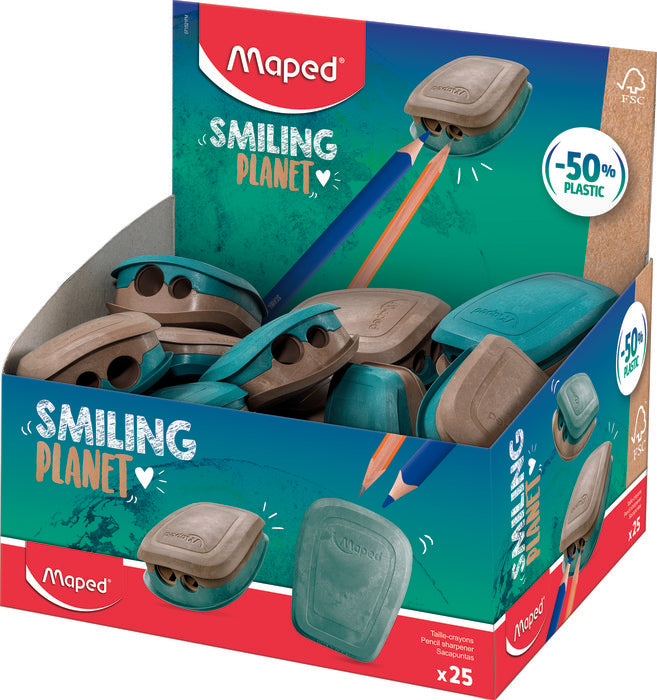 Exp 25 Afilalápices Smiling Planet 2 Usos con Depósito Maped Imagen principal del producto