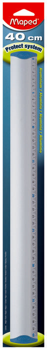 REGLA PLANA ALUMINIO 40CM BLISTER | 1 UNIDADES | (MAPED) Imagen principal del producto