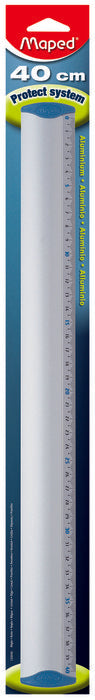 REGLA PLANA ALUMINIO 40CM BLISTER | 1 UNIDADES | (MAPED)