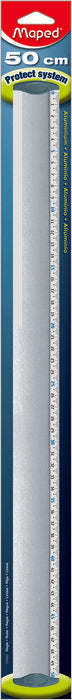 REGLA PLANA ALUMINIO 50CM BLISTER | 1 UNIDADES | (MAPED)