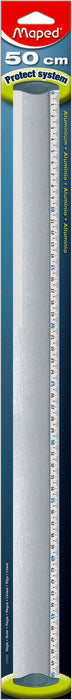 REGLA PLANA ALUMINIO 50CM BLISTER | 1 UNIDADES | (MAPED) Imagen principal del producto