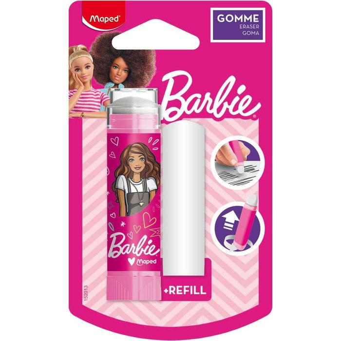 Blister Goma Stick Barbie Maped Creativ Pack 2 Gomas