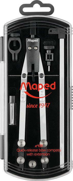 COMPAS MAPED BIGOTERA TECNICA DE METAL CON EXTENSION 5 PZAS | 1 UNIDADES | (MAPED)