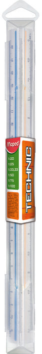 ESCALIMETRO 30CM 1:20 25 1:33,33 50 75 100 CON ESTUCHE | 1 UNIDADES | (MAPED) Imagen principal del producto