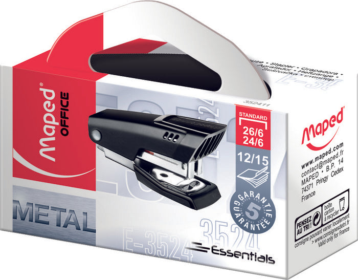 GRAPADORA ESSENTIALS MIN GRAPAS 24/6 26/6 PARA 12/15 HOJAS | 25 UNIDADES | (MAPED)