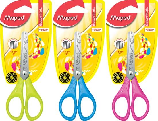 TIJERA MAPED ESSENTIALS 13CM ZURDOS BLISTER | 12 UNIDADES | (MAPED)