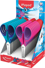 EXPOSITOR 24 TIJERAS SOFT 13CM SIM PULSE | 24 UNIDADES | (MAPED)