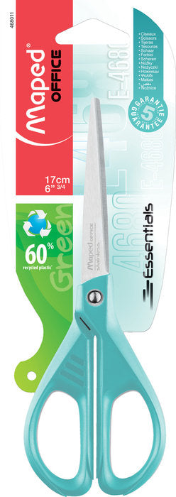 Tijera Essentials Green 17CM Turquesa Blister 1 Ud Imagen principal del producto