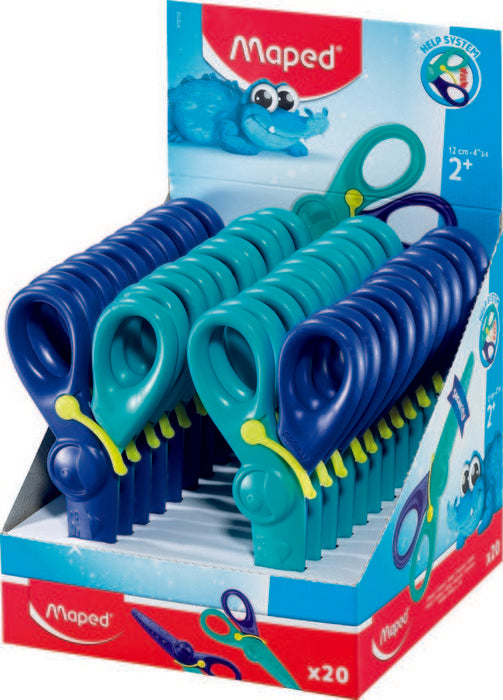 EXPOSITOR 20 TIJERA MAPED KIDIPULSE 12 CM SIMETRICA | 20 UNIDADES | (MAPED)