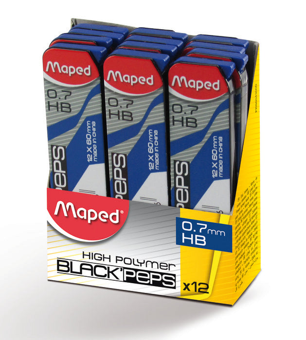 MINAS MAPED 0,7 MM HB ESTUCHE 12 UDS | MAPED