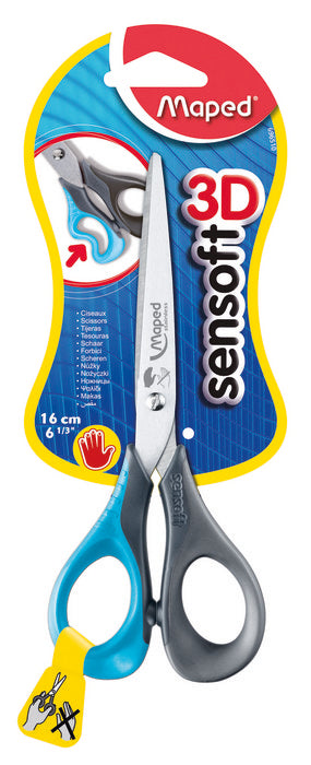 TIJERAS SENSOFT 16 CM ZURDOS TRY ME | 12 UNIDADES | (MAPED)