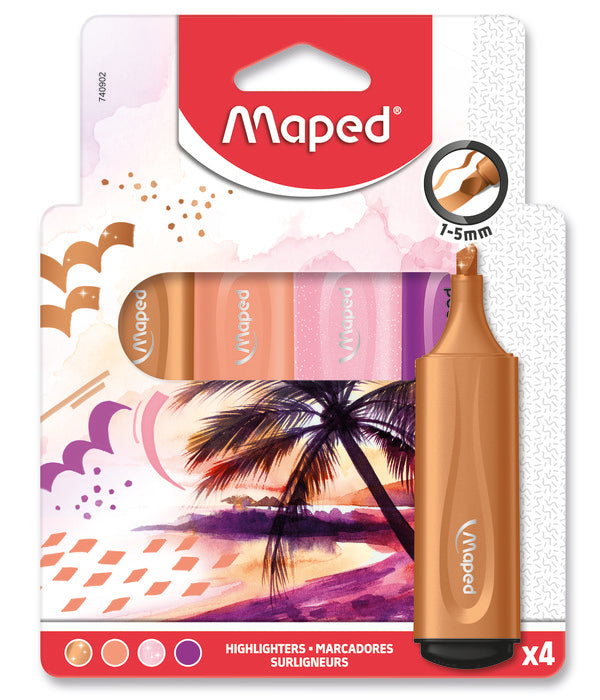 Marcador Maped Blister 4 Colores Surtidos | Maped | Pack 12 Unidades