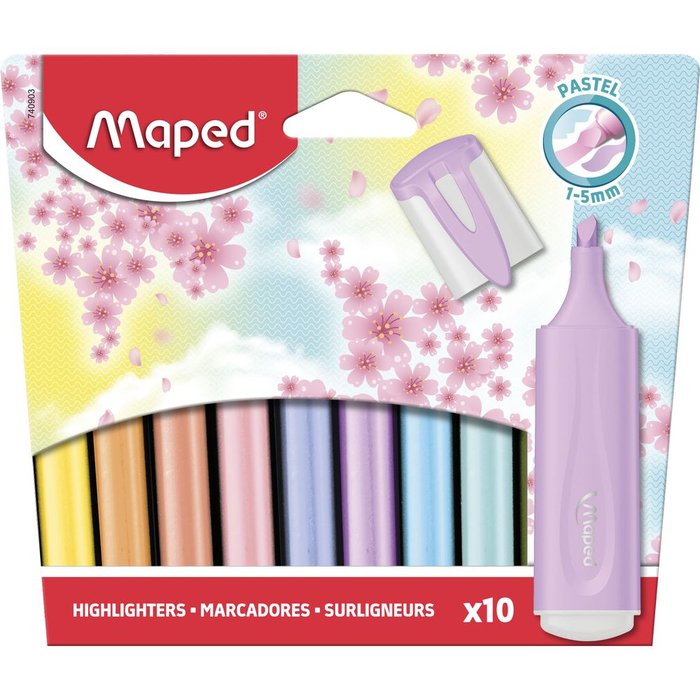 Marcador Maped Pastel 10 Colores Surtidos | Maped | Pack 1 Unidades Imagen principal del producto