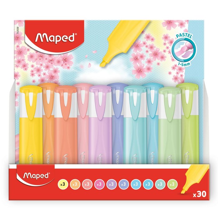 Expositor 30 Marcador Maped Classic Pastel | Maped | Pack 30 Unidades