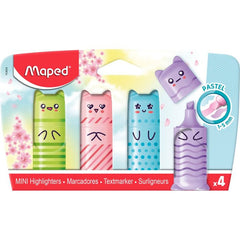 Marcador Maped Pastel Mini Pocket 4 Colores Surtidos | Maped | Pack 1 Unidades