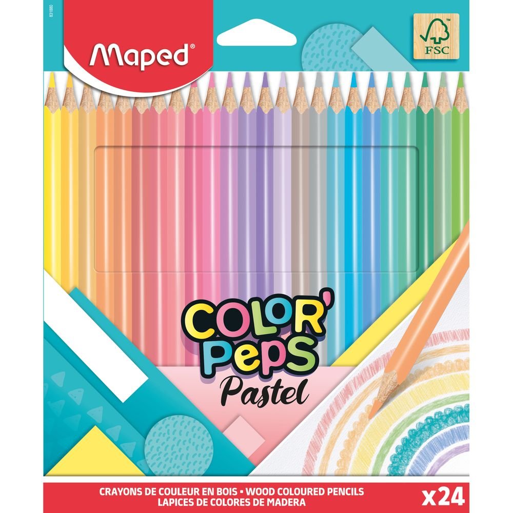 Lápiz Maped Colorpeps 24 Colores Pastel Imagen principal del producto