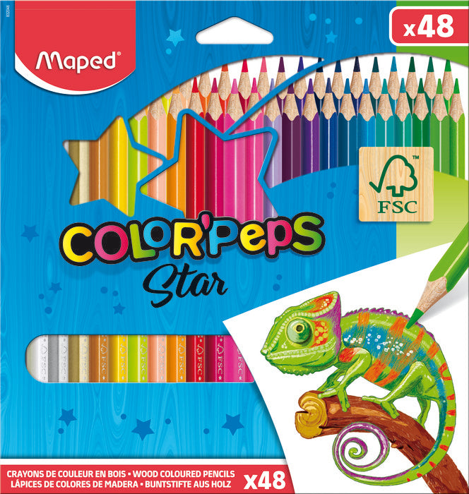 Estuche 48 lapices de colores color'peps star fsc maped