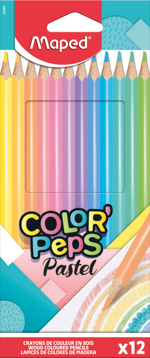 Estuche 12 lapices de colores color'peps pastel maped Imagen principal del producto