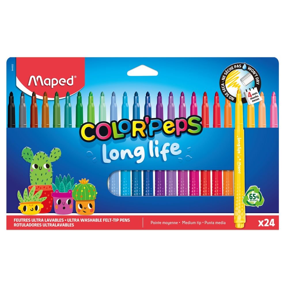 Rotulador Maped Long Life 24 Colores Surtidos Imagen principal del producto