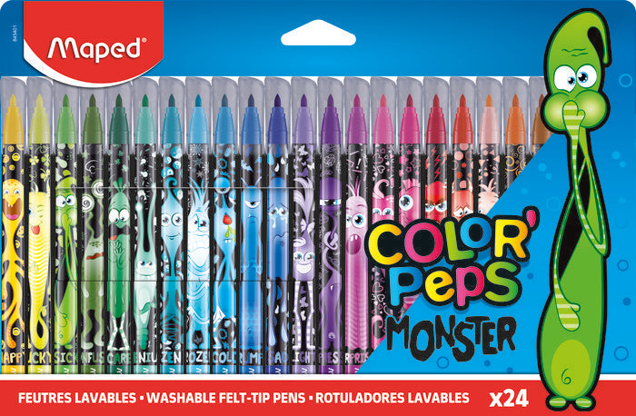 Rotulador Maped Monster 24 Colores Surtidos | Maped | Pack 1 Unidades
