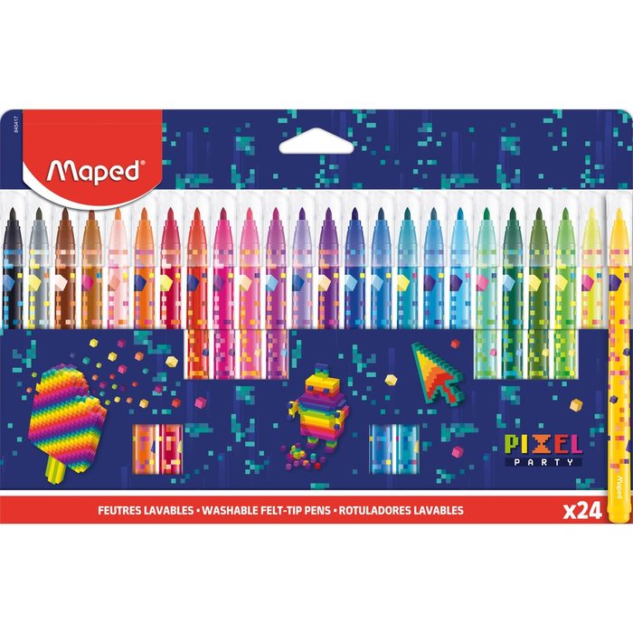 Rotulador Maped Pixel Party 24 Colores | Maped | Pack 1 Unidades
