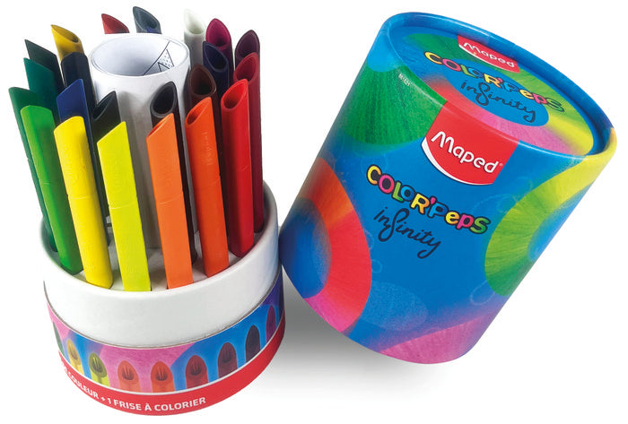 TUBO 24 LAPICES INFINITY LAPICES + SUPPORT COLOREAR CARTON | 1 UNIDADES | (MAPED) Imagen principal del producto